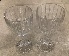 Mikasa Park Lane Classic Wine Glass Ribbed Design 6-7/8″ . Set of 2