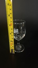 Vintage Set of 5 Vintage Clear Glass Cordial Sherry Glasses 4.5″ Stemmed Shot