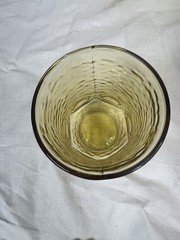 Set 4 Anchor Hocking HERITAGE HILL Honey Gold 16oz Tumblers 5.5″ Tall EXCELLENT