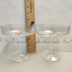 iridescent ribbed cocktail glasses set of 2 Great For Christmas & Holidays Wine