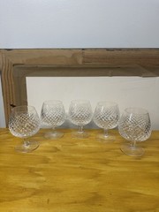 Waterford Brandy Crystal Glasses Set of 5. V-7