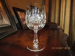 Gorham Crystal Chantilly (vertical cuts) 5 1/2 inch wine stem