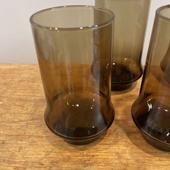 FOUR Libbey Tawny Impromptu 5 1/2” 16oz Flat Tumblers