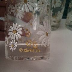 Culver Daisy-Set of 4 Vintage-5 1/2” Drinking Glasses/Barware-Gold/Wht/Yellow