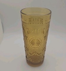 Vintage American Concord Amber Tumbler Brockway Glass Company Replacement 14 Oz