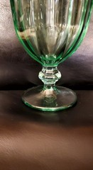 Pair of 1960’s Libby’s Stemware Glasses…Green/ Aqua…7 inches in height