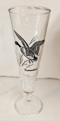 3 Vtg Federal Glass Sportsman GameBirds Pilsner Flute Pheasant Grouse Canvasback