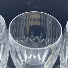 Stuart Ice Tea Glasses Vintage Cut 3 Glasses Glass Signed Stuart England