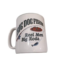 Big Dog Fishing Club Reel Men Big Rods Super Big 30oz. Mug 2002 New in Box!