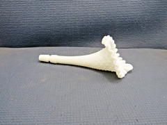 Fenton Art Glass Diamond Lace Milk Glass Epergne Insert Horn 8 1/2″