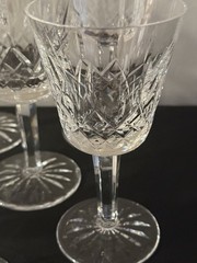 Vintage Waterford Crystal Lismore Water Goblets Shot Glasses Read