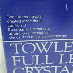 TOWLE Full Lead Crystal 7″ Iced Tea Glasses Set of 4 Austria 23218 Over 24% Lead