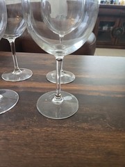 Set Of 4 Fine European Crystal Glass Wine Water Goblets, Lead-free