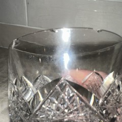 Antique ABP Cut Glass Tumblers 3 Hobstar Diamond Prima Donna Pattern chipped