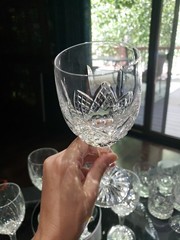 (1) Wine Claret Glass 7-3/4″ Goblet, Cut Crystal Edinburgh Montrose Signed