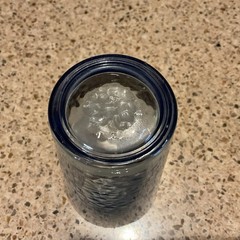 Libbey Blue Hammered Interior Tumbler-Glass 16 Oz