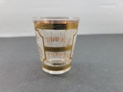 Vintage Culver Glass CALIFORNIA Souvenir Shot Glass 22K Gold Trim USA