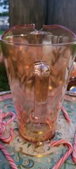 Vintage Jeanette Glass Marigold Carnival Glass Cosmos Pitcher