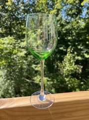 Lenox Wine Glasses Goblets Etched Lines Dots Set Of 5 Multicolor NWT
