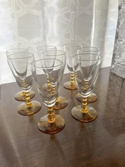 Libbey Knob Hill Amber 5.5” Stems – Set Of 4