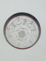 5 Nachtmann Amaris Crystal Hock Wine Glasses Ruby Red Flashed Pressed 7 5/8″