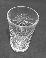 Oatmeal Flared Anchor Hocking Tumbler Prescut Clear Crystal EAPG 8 Ounces