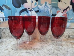 Red Christmas 18oz. Glass Goblets
