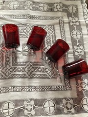 Vintage Dublin Ruby Red 5.25″ Stemware Wine Glasses Set of 4