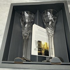 2 Waterford Crystal Millenium Collection «Prosperity» Toasting Flutes 4th Toast