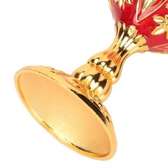 Gold Chalice Vintage Golden Goblet 4 Inches Solid Zinc Alloy Retro Embossed F…