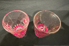 Vintage Culver Gold Tone Metal Shot Glass Caddy 8 Section Caddy W/6 Shot Glasses