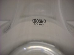 Vintage KROSNO Poland Glass Piston Shape Crystal Decanter with Stopper
