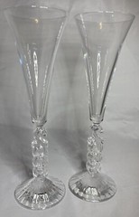 2 Crystal Millenium Champagne Flutes 2000 No Box