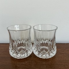 Vintage Set of 2 Cristal D’Arques Durand Old Fashioned Whiskey Glasses Classic