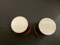 Vintage Art Deco Porcelain Berry Pattern Tumbler Set of 2