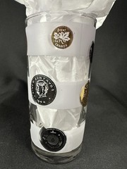 Vintage Libbey Coin Glasses Set of 6 MCM Gold Currency Tumblers Barware 5.5”