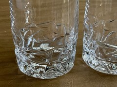Tiffany Rock Cut 2 Crystal Double Old Fashioned Glasses 3 7/8″