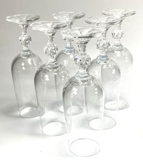 Claudia by Import Assoc Vintage 1980’s Champagne Flutes set of 6-6 3/4″ Tall 4oz