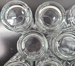 8 Cristal D’Arques Arizona Parallels Highball Glasses Set Clear Cut Tumblers Lot