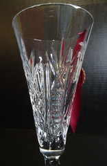 Waterford Crystal 12 Days of Christmas Partridge Flute w/Charm & Box Ireland