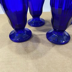 Vintage Anchor Hocking Cobalt Blue Parfait Milk Shake Sundae Glass Tumbler