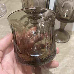 Set Of 6 Fostoria «Woodland Brown» Gray Wine Glasses Goblets Bundle Lot