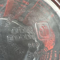 Vintage 4 Cup 1 Qt Anchor Hocking Glass Red Measuring Cup Oven Basics No. 499