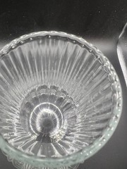 Ribbed Clear Glass Carafe