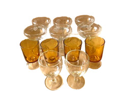 Vintage glasses lot of 12 6 champagne or dessert 4 wine or shot 2 sherry