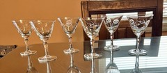 Set of 6 Vintage Libbey Glasses featuring Windswept Floral Pattern