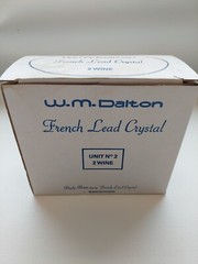 W.M. Dalton French Lead Crystal Unit No. 2 Wine Glasses, Set Of 2 with Box