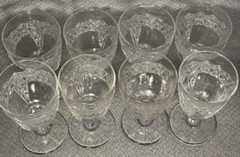 EAPG Daisy & Button Variant Water Goblets – GLOW – Set of 8