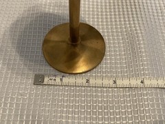 Vintage Gold Tone Metal Wine Goblets Set of 4 Stemmed Barware Glasses