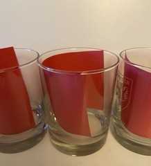 Set of 4 Phillips Exeter Academy 1781 Society Etched Rocks Glasses Low Ball Bar